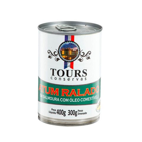 Atum Ralado em Salmoura com Óleo 300 g Lata Tours