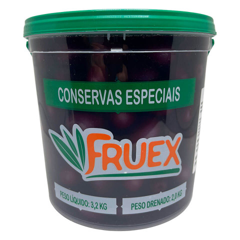 Azeitona Preta Extra Graúda Azapa 70/90 2 kg Balde Fruex