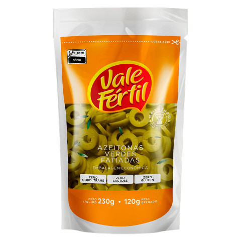 Azeitona Verde Fatiada 120 g Sachê Vale Fértil