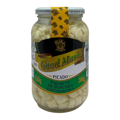 Palmito Pupunha Picadinho 300 g Vidro Good Marks