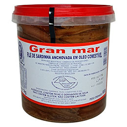 Aliche Sardinha Anchovada em Óleo 900 g Pote Gran Mar